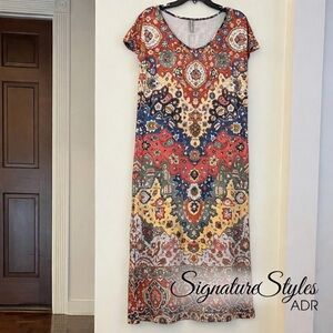 Noracora Vibrant Multicolor Maxi Dress – Size Small, NWT